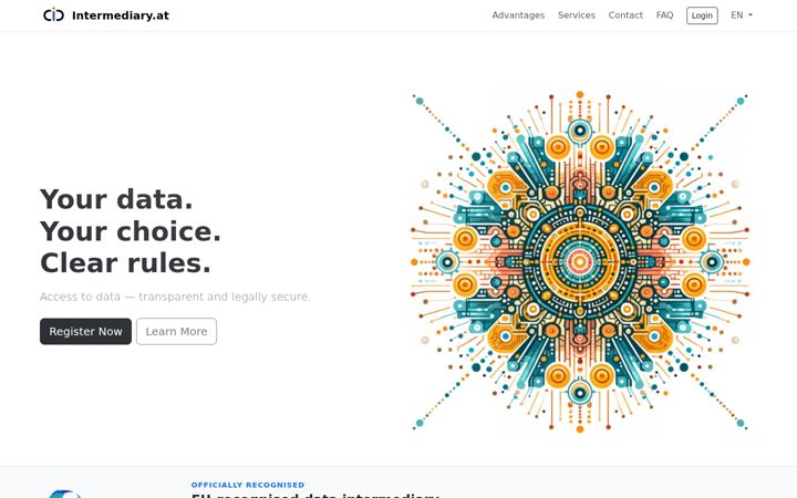 Screenshot of intermediary.at