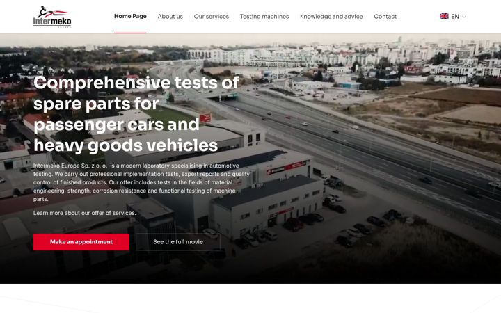 Screenshot of intermeko.eu