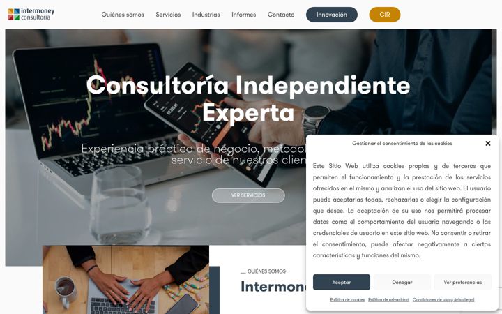 Screenshot of intermoneyconsultoria.com