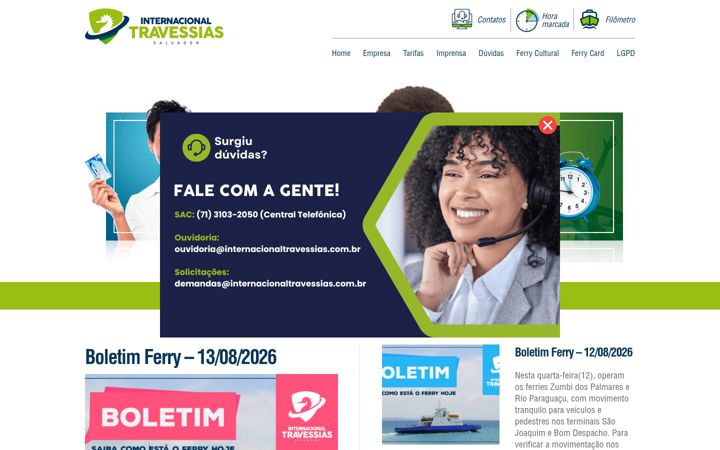 Screenshot of internacionaltravessias.com.br