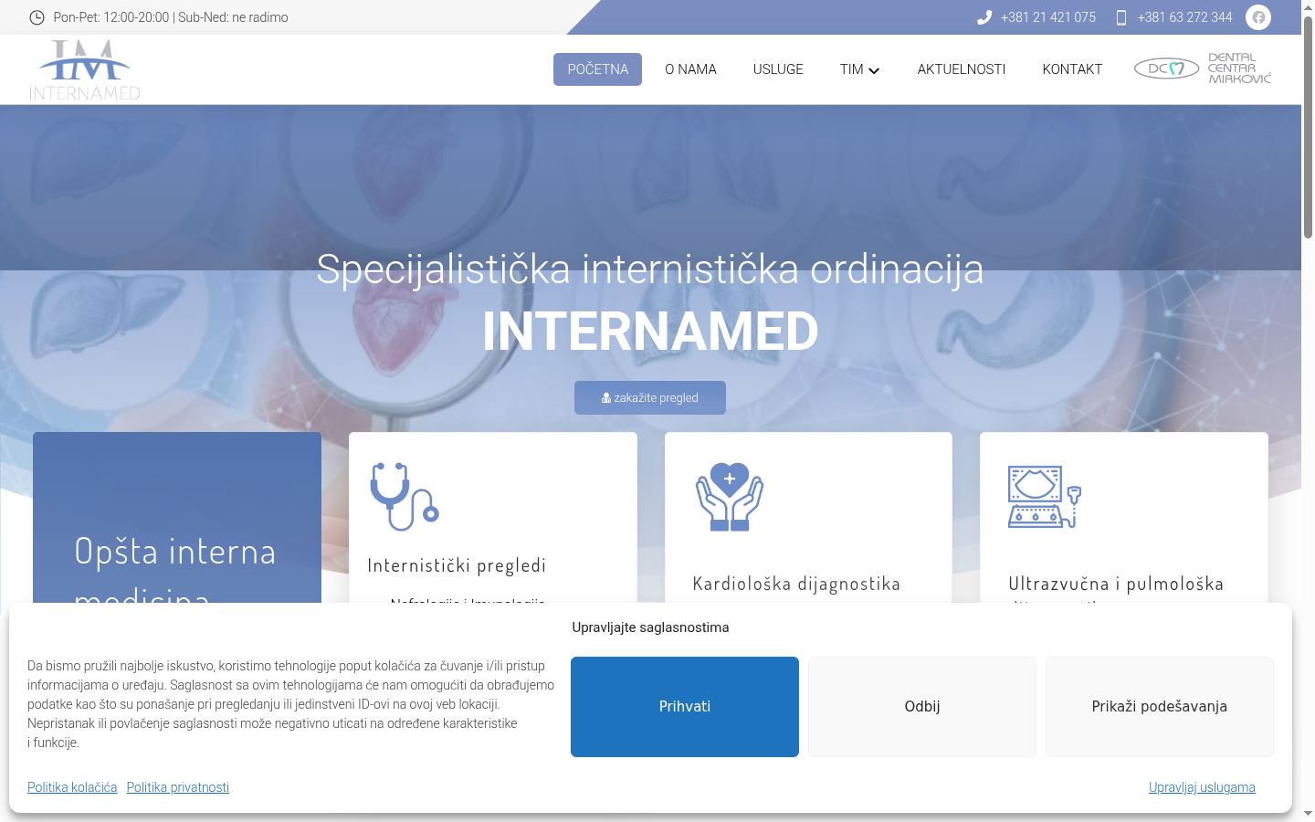 Sutikimo reklamjuostės, rodytos prieš bet kokią sąveiką, ekrano kopija