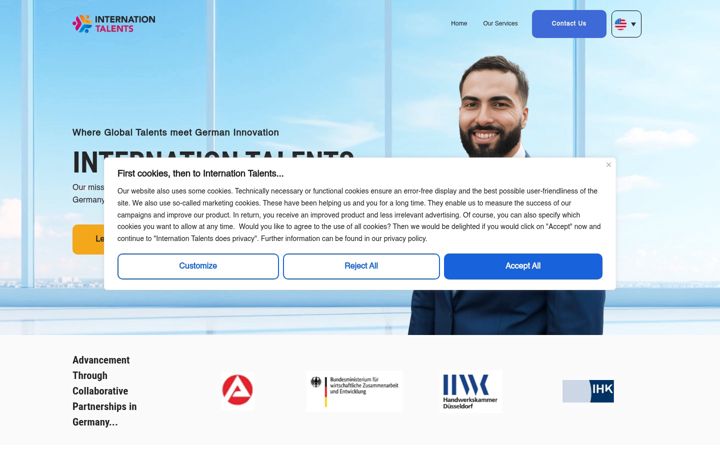 Screenshot of internation-talents.de