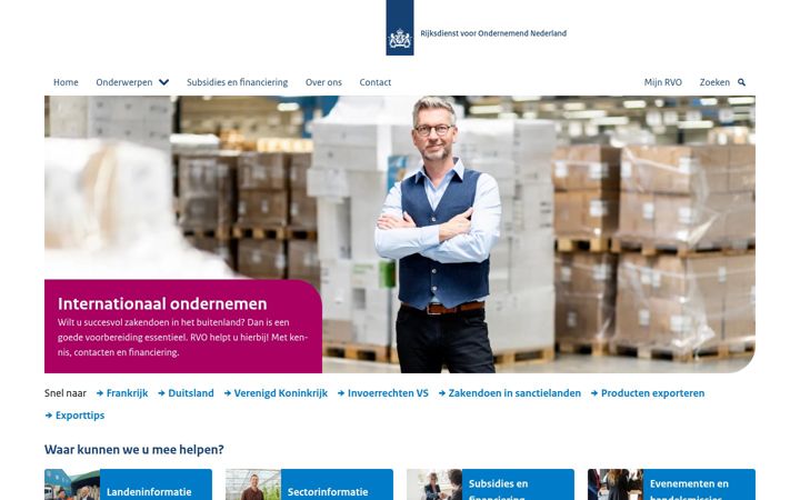 Screenshot of internationaalondernemen.nl