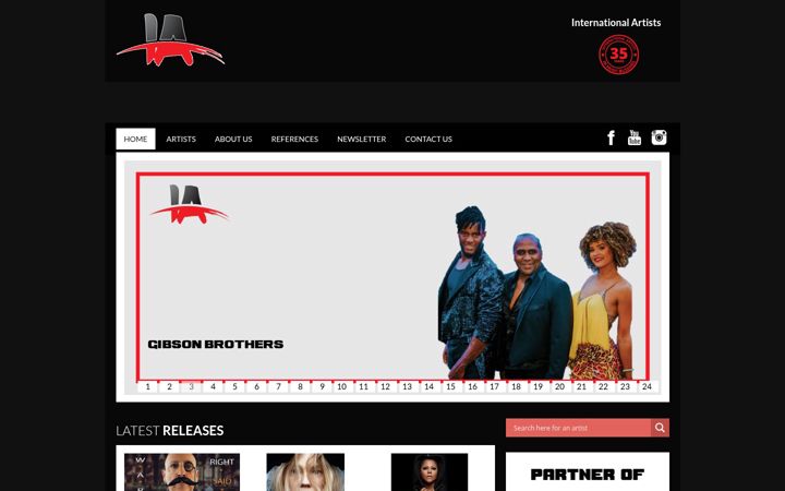 Screenshot of international-artists.eu