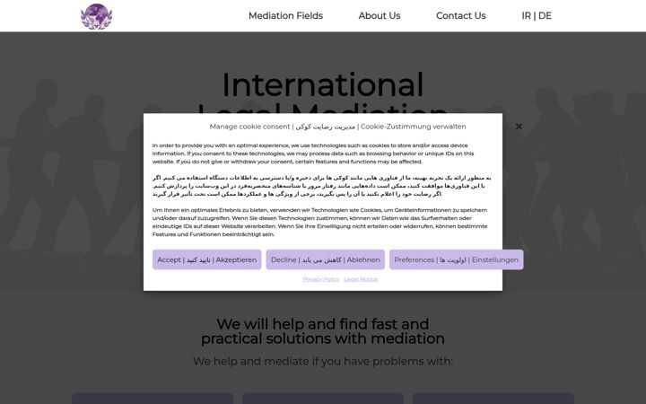 Screenshot of international-legal-mediation-center.com