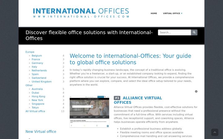 Screenshot of international-offices.com