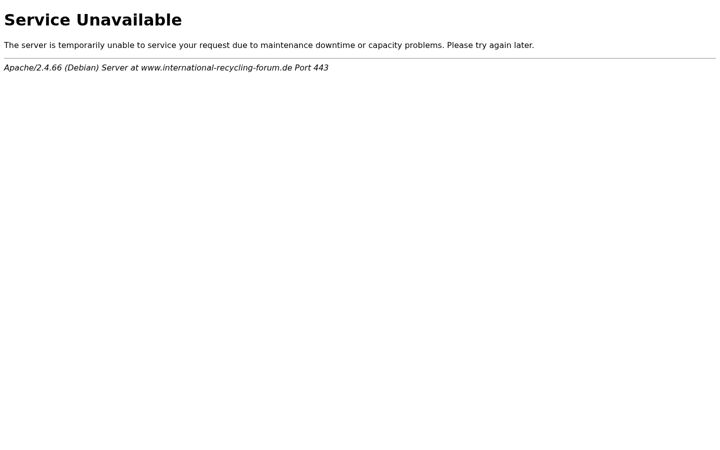 Screenshot of international-recycling-forum.de