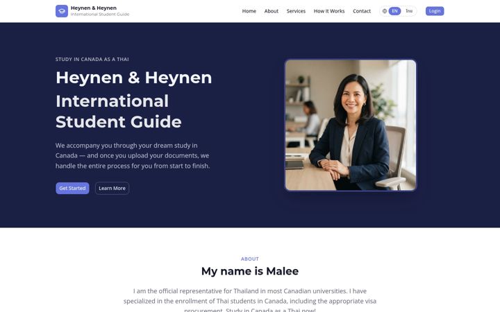 Screenshot of international-student-guide.com