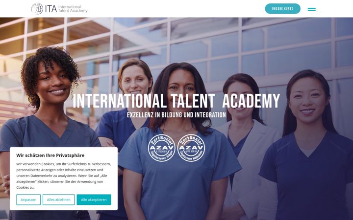 Screenshot of international-talent-academy.com