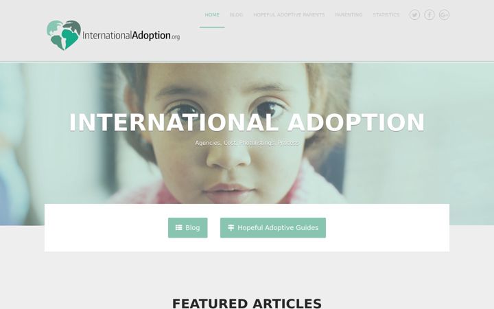 Screenshot of internationaladoption.org