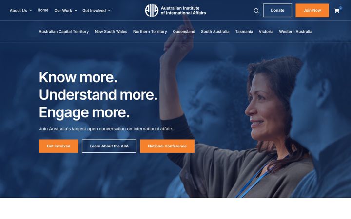 Screenshot of internationalaffairs.org.au