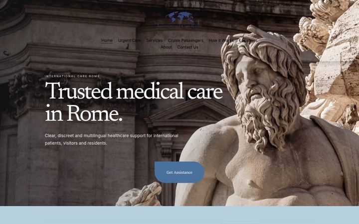Screenshot of internationalcarerome.com