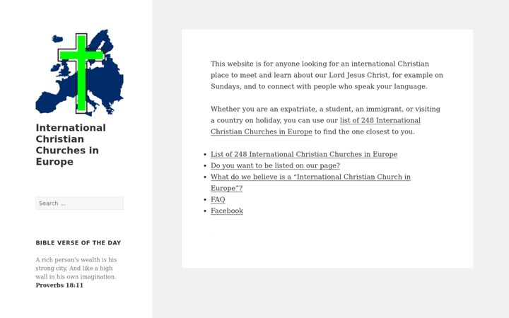 Screenshot of internationalchurches.eu