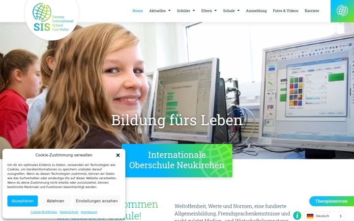 Screenshot of internationale-oberschule-neukirchen.de