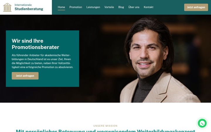 Screenshot of internationale-studienberatung.de
