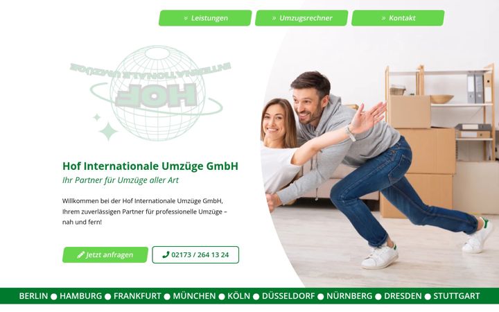 Screenshot of internationale-umzuege-hof.de