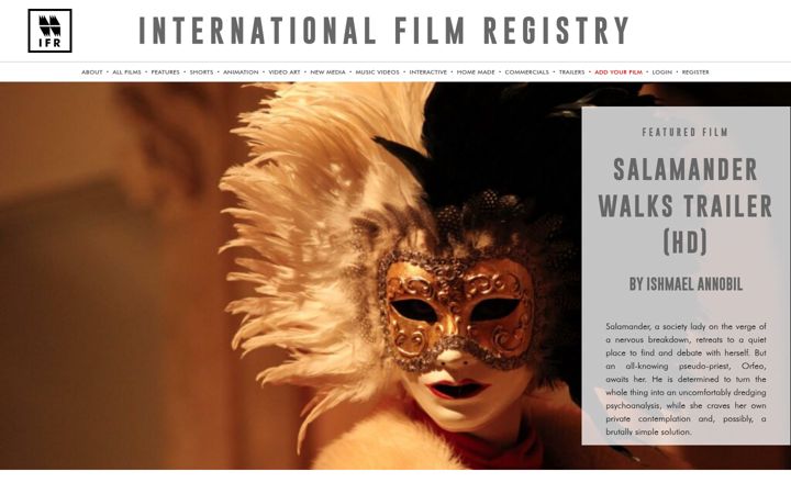 Screenshot of internationalfilmregistry.com