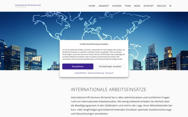 Screenshot of internationalhrs.com
