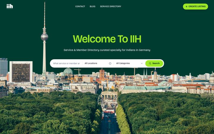 Screenshot of internationalindiahub.com