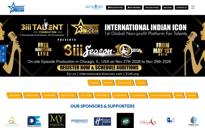 Screenshot of internationalindianicon.com