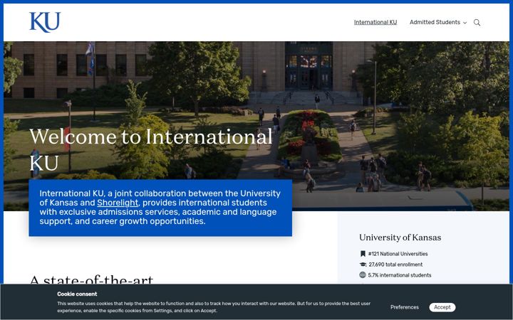 Screenshot of internationalku.com