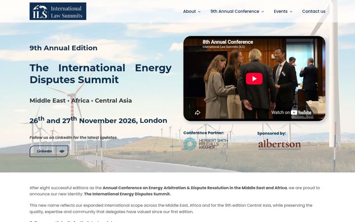 Screenshot of internationallawsummits.org