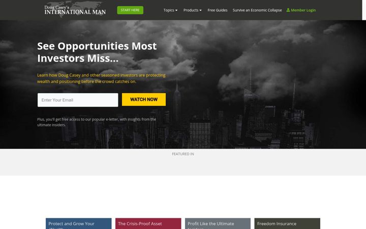 Captură de ecran a internationalman.com
