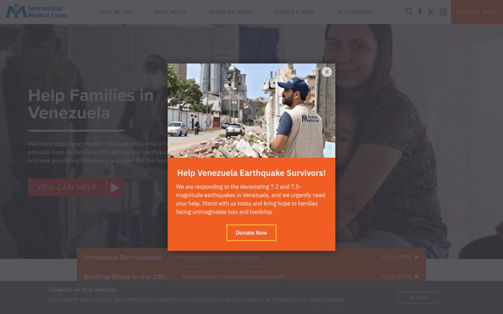 Screenshot of internationalmedicalcorps.org