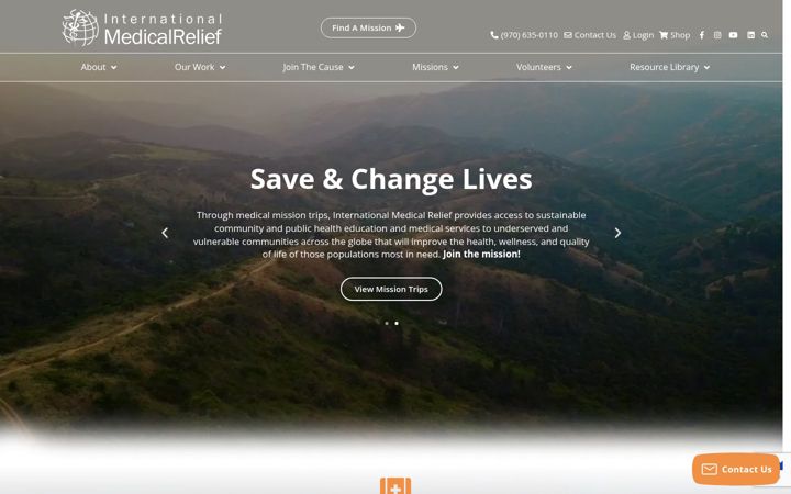 Screenshot of internationalmedicalrelief.org