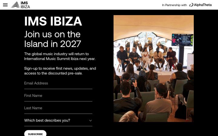 Screenshot of internationalmusicsummit.com