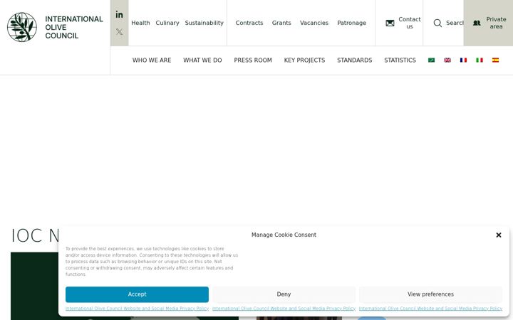 Screenshot of internationaloliveoil.org