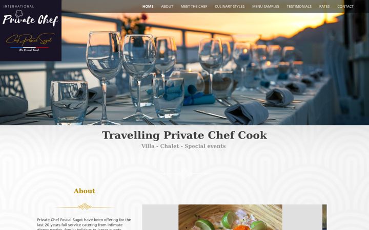 Screenshot of internationalprivatechef.com
