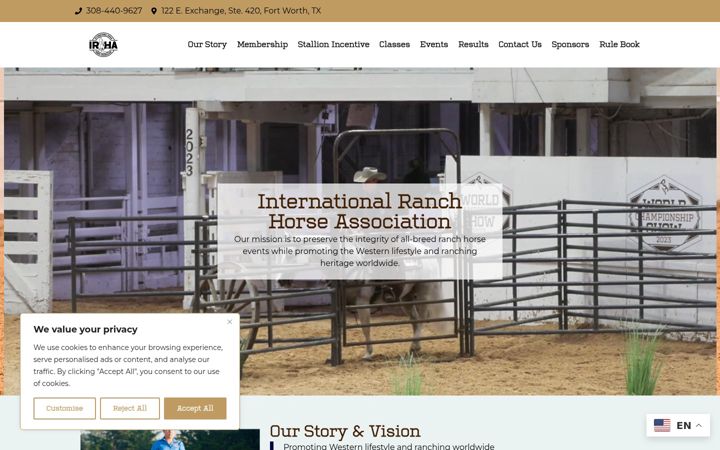 Screenshot of internationalrha.com