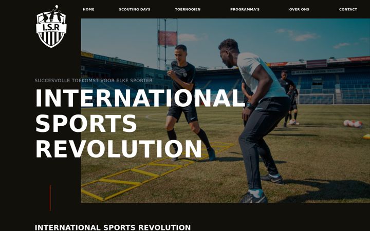 Kuvakaappaus sivustosta internationalsportsrevolution.com