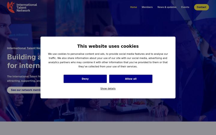 Screenshot of internationaltalentnetwork.eu