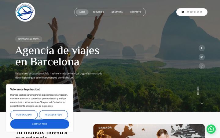Screenshot of internationaltravel.es