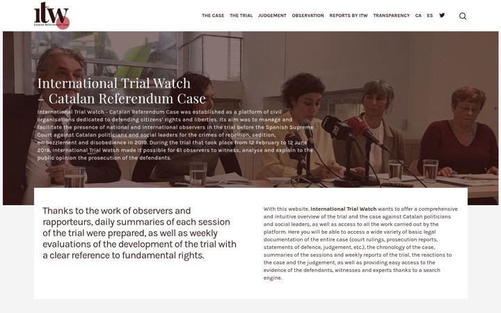 Screenshot of internationaltrialwatch.org