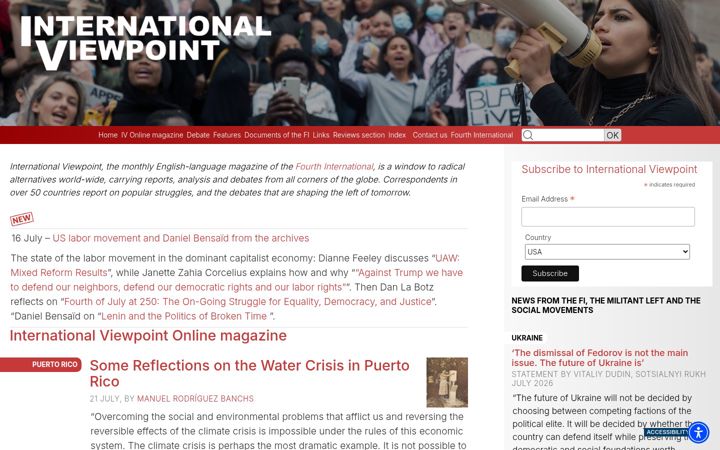 Screenshot of internationalviewpoint.org