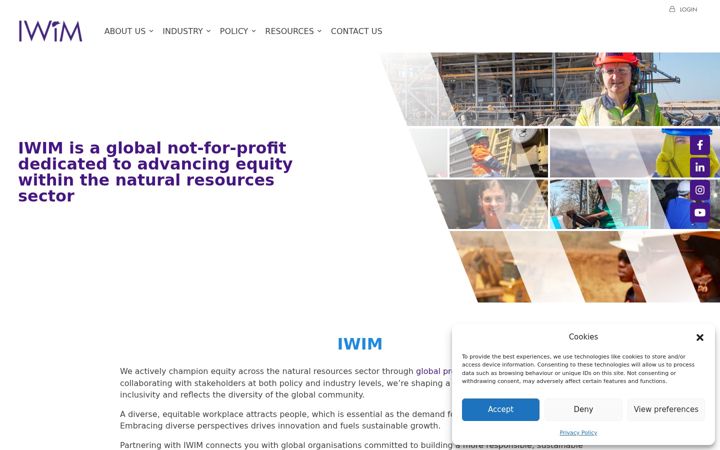Screenshot of internationalwim.org