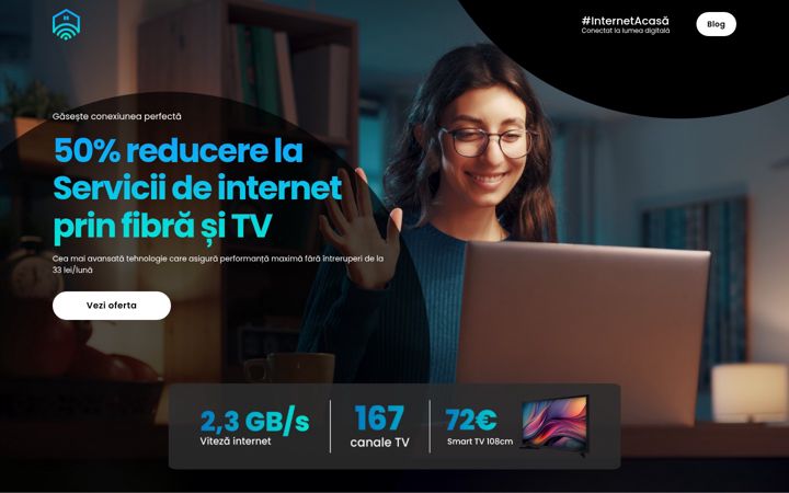 Screenshot of internet-acasa.ro