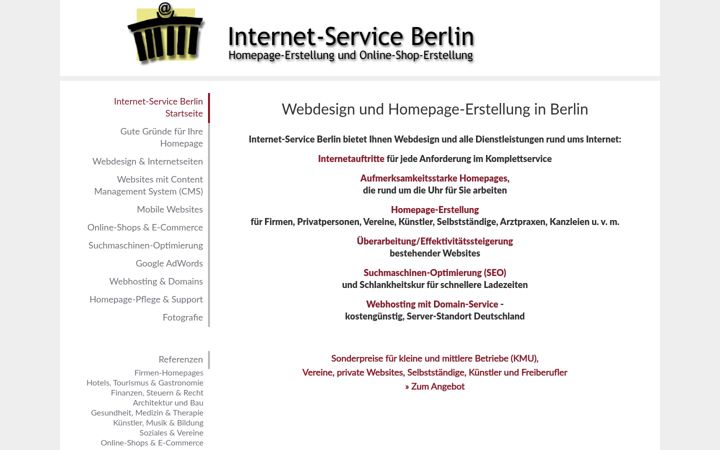 Screenshot of internet-service-berlin.de