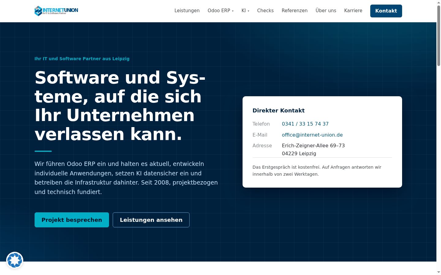 Screenshot des Einwilligungsbanners vor jeglicher Interaktion