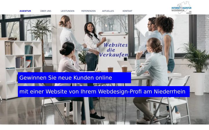 Screenshot of internetagentur-niederrhein.de