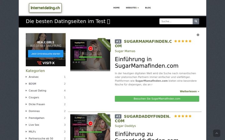 Screenshot of internetdating.ch