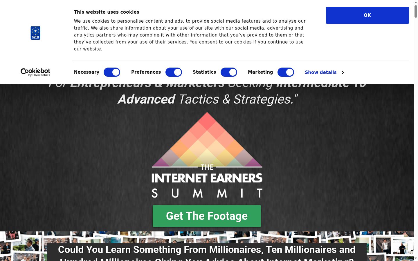 Screenshot tal-banner tal-kunsens muri qabel kwalunkwe interazzjoni