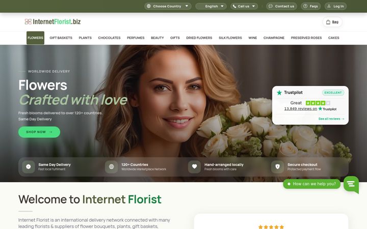 Screenshot of internetflorist.biz