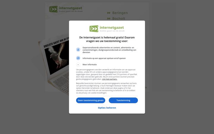Screenshot of internetgazet.be