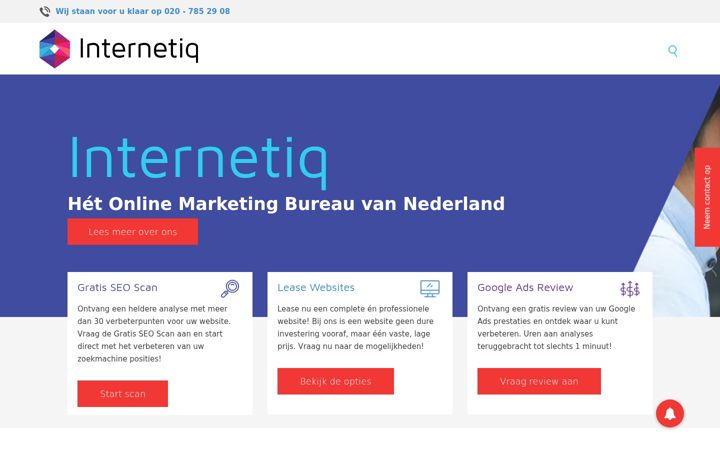 Capture d'écran de internetiq.nl