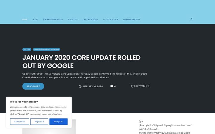 Screenshot of internetmarketing-blog.com