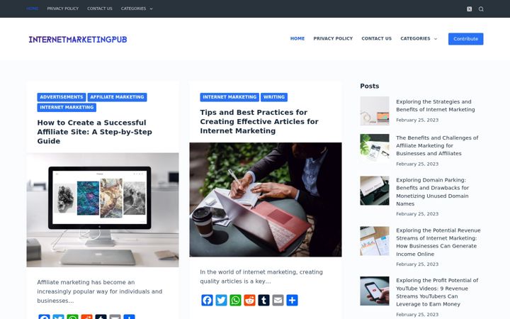 Screenshot of internetmarketingpub.com